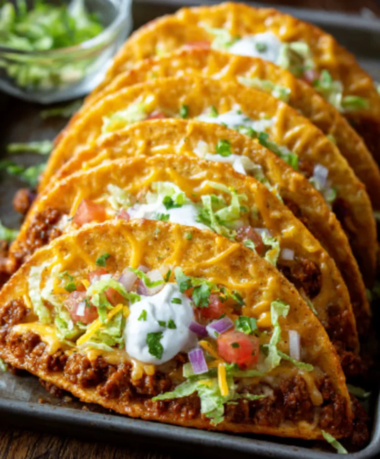 Cheesy Baked Tacos – Crispy & Loaded Beef Delight