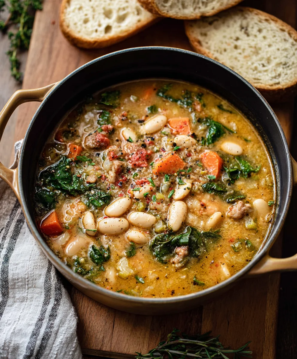 Hearty Tuscan White Bean Soup Recipe