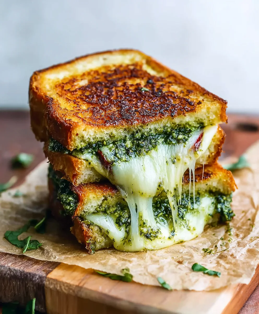 Sourdough Pesto Grilled Cheese Recipe