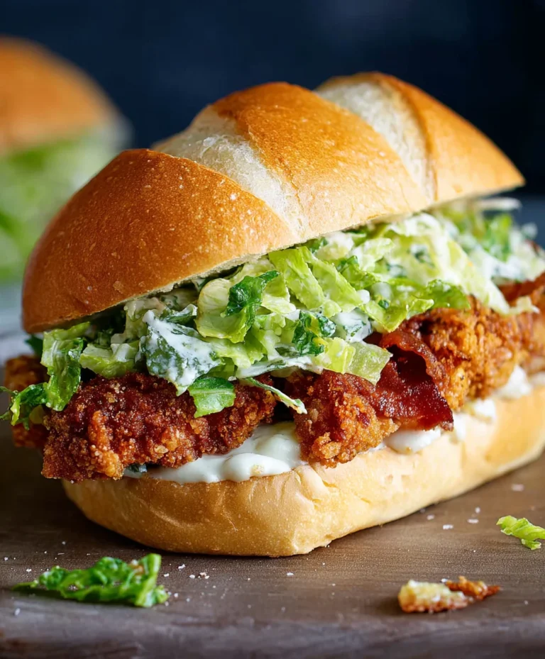 Crispy Chicken Caesar Sandwich – Easy Delicious Recipe