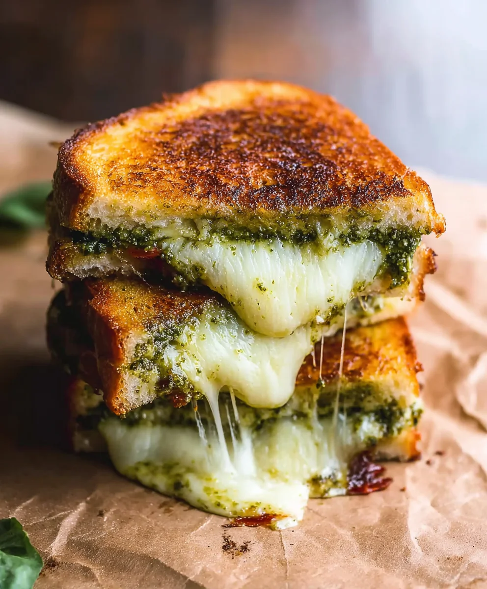 Sourdough Pesto Grilled Cheese Recipe