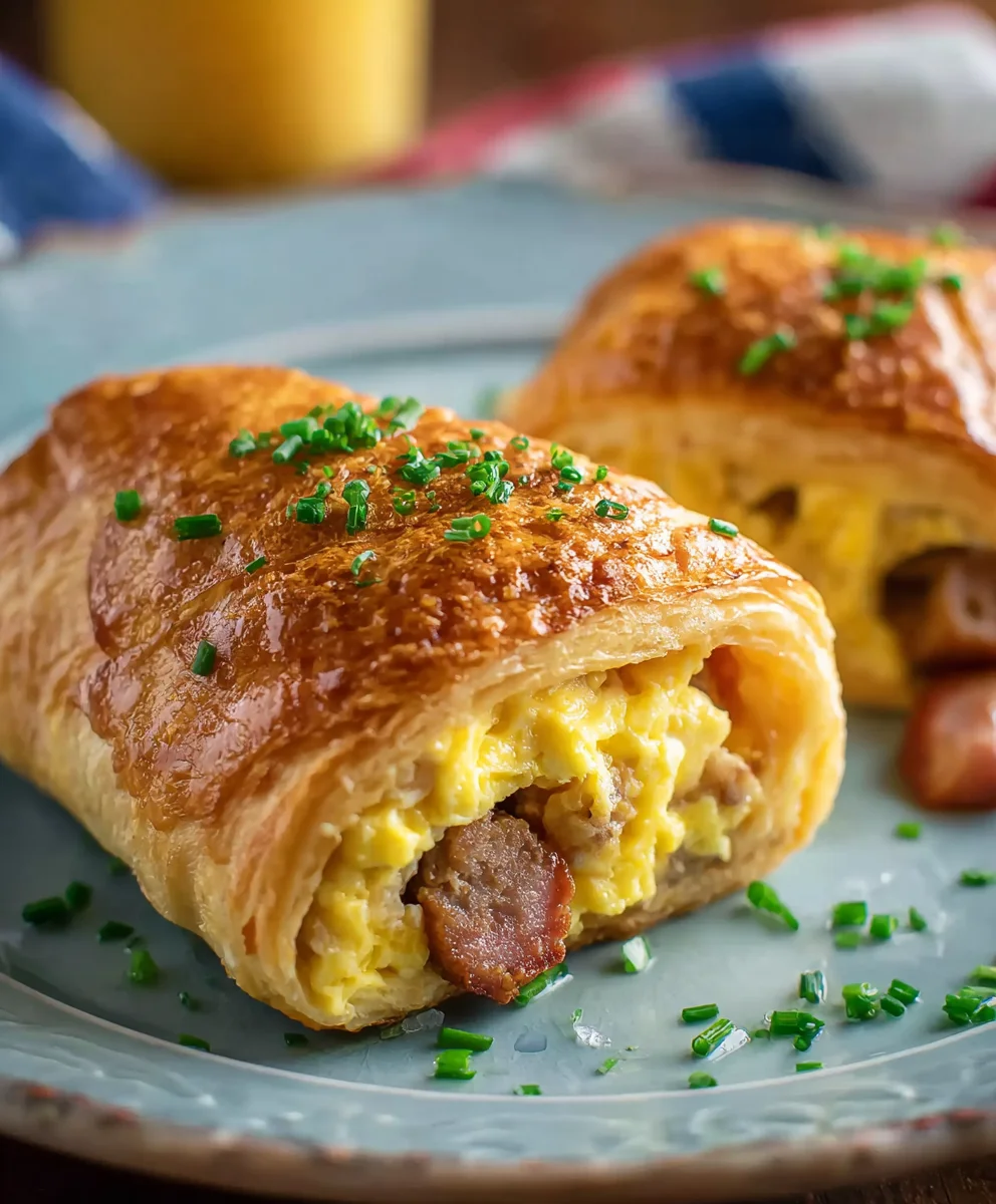 Beef Sausage Egg Breakfast Roll-Ups Easy Treat