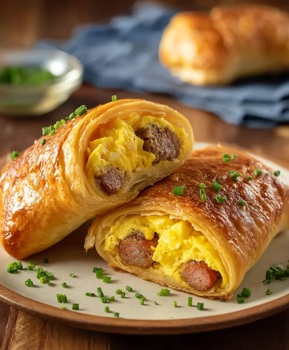 Beef Sausage Egg Breakfast Roll-Ups Easy Treat