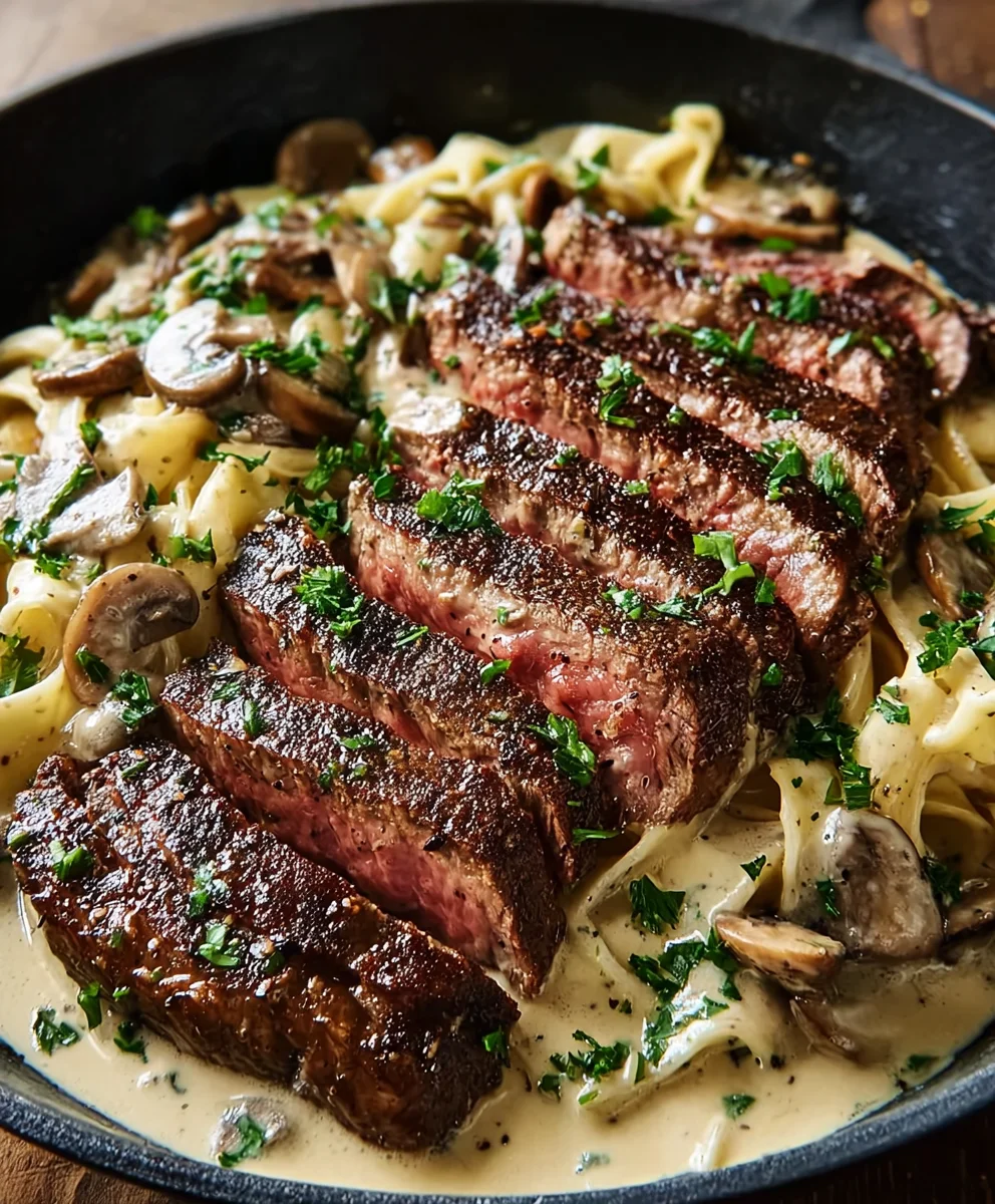 Cajun Steak Alfredo - Creamy Spicy Pasta Recipe