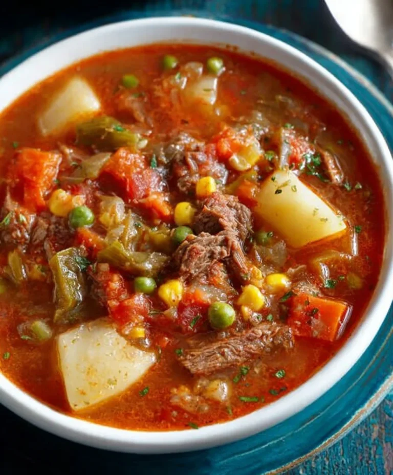 Mom’s Old-Fashioned Vegetable Beef Soup Recipe