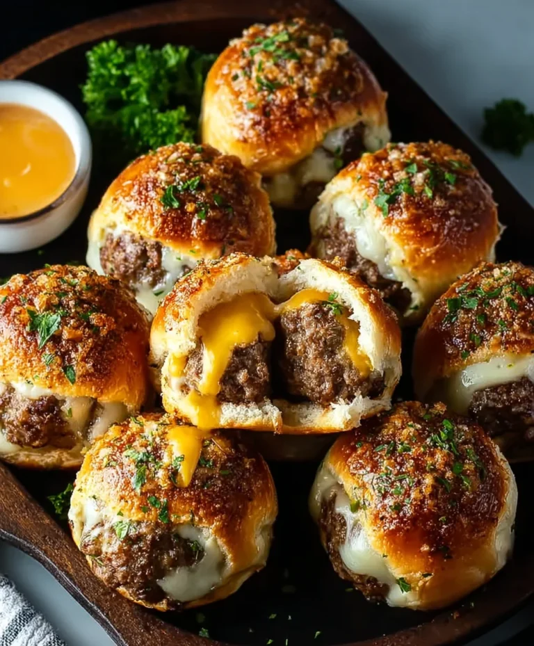 Irresistible Garlic Parmesan Cheeseburger Bombs Recipe