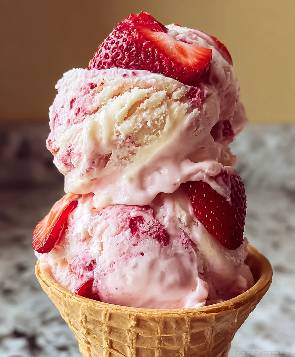 Easy Strawberry Ice Cream - Delicious Homemade Treat