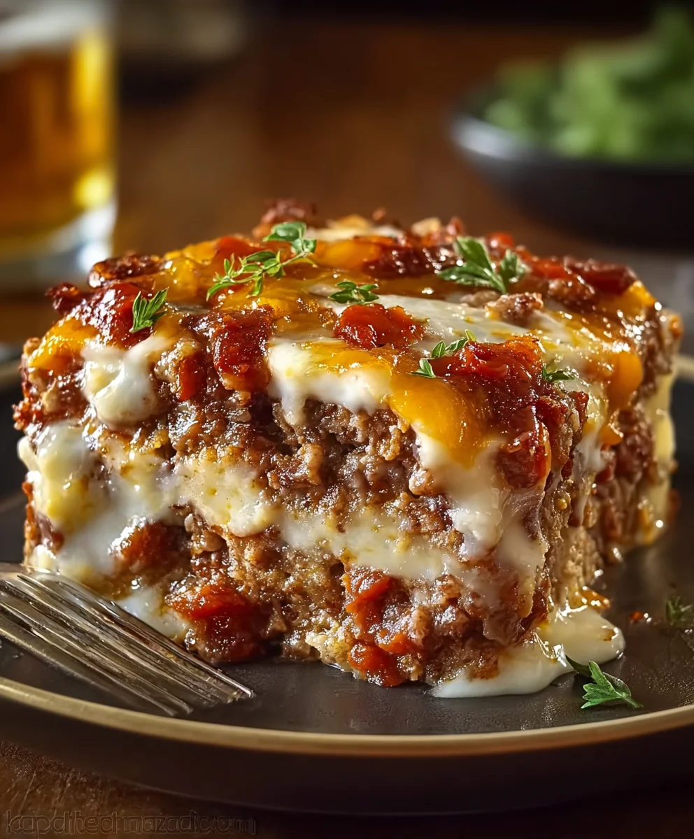 Easy Loaded Beef Meatloaf Casserole Dinner
