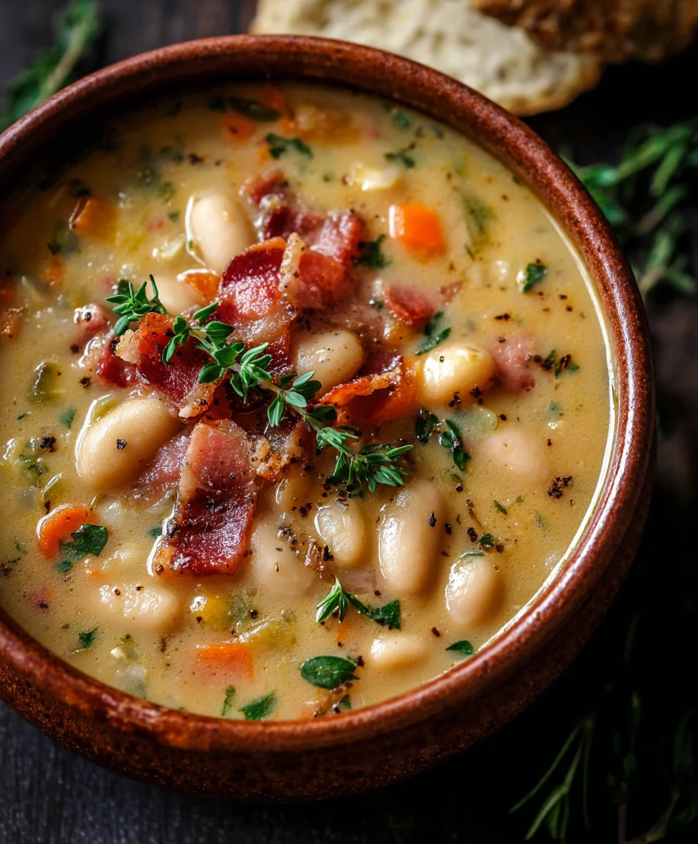 Hearty White Bean Beef Beef Bacon Soup Recipe