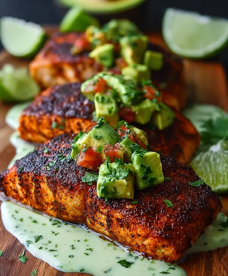 Cajun Salmon Avocado Lime-Healthy Flavorful