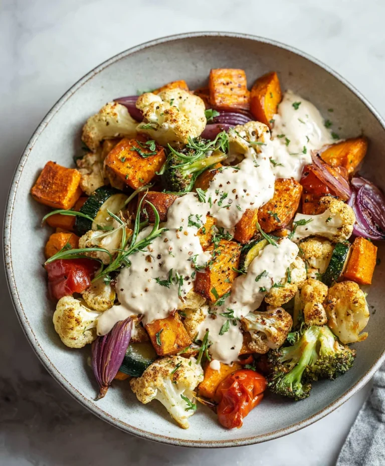 Glow Bowl Recipe – Roasted Veggie Tahini Yogurt