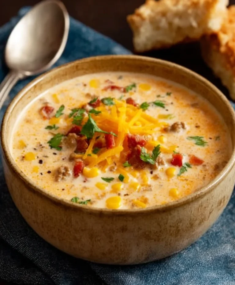Creamy Cowboy Soup-Hearty Beef & Bean Comfort