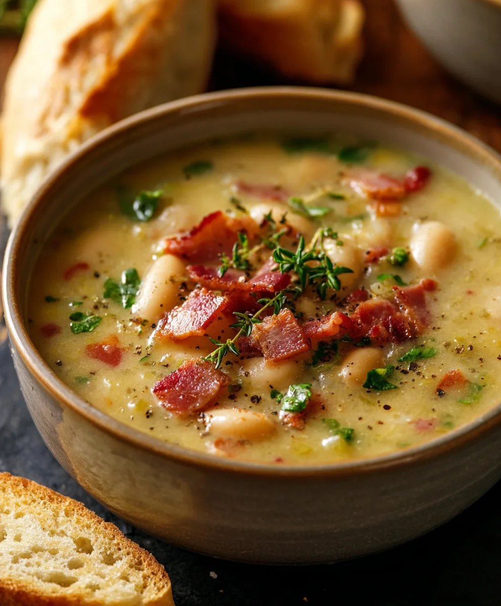 Hearty White Bean Beef Beef Bacon Soup Recipe