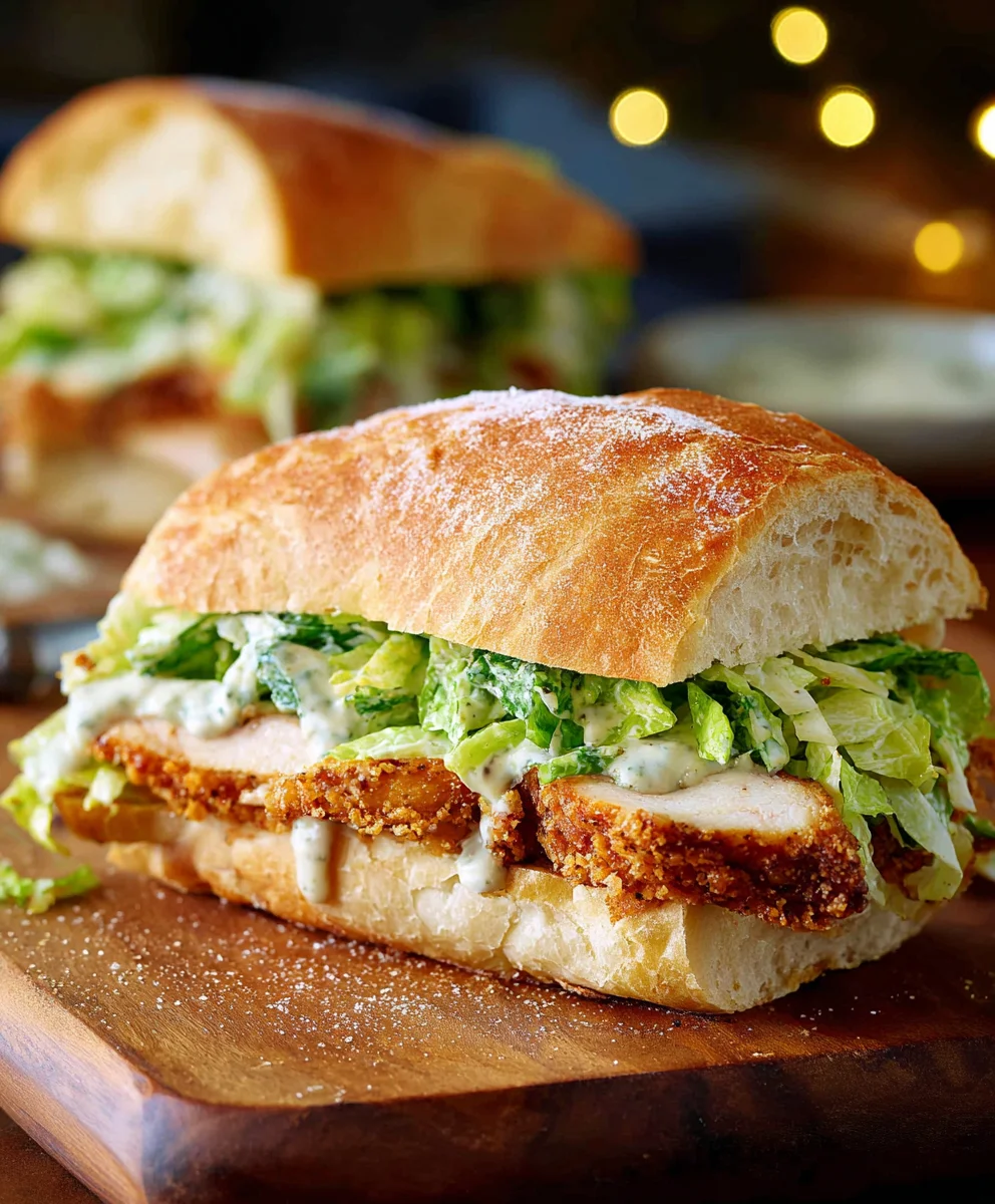 Crispy Chicken Caesar Sandwich-Best Ever Recipe