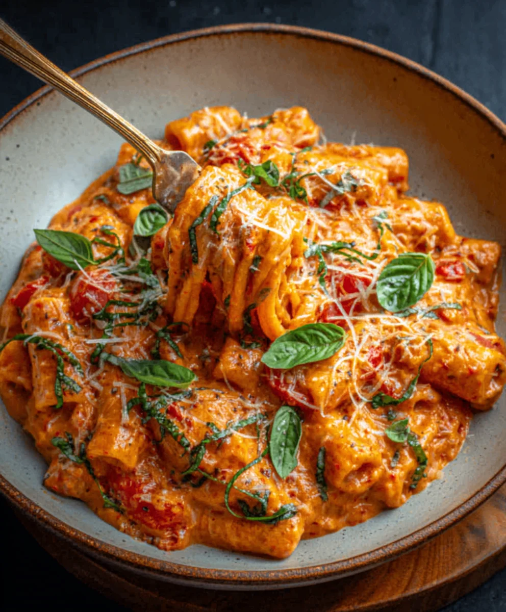 Creamy Tomato Garlic Pasta - Easy Weeknight Dinner