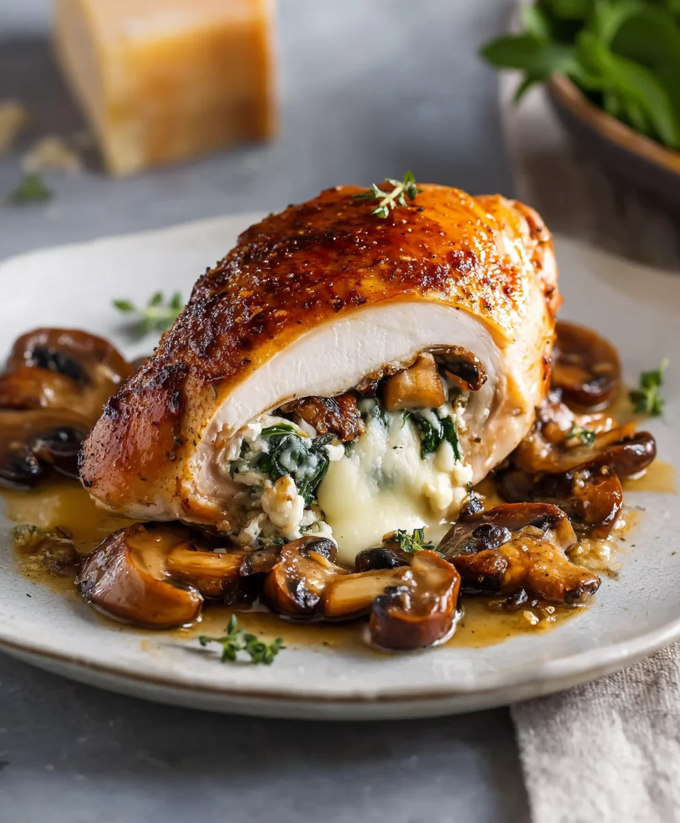Quick & Easy Mushroom Stuffed Chicken Breast Recipe