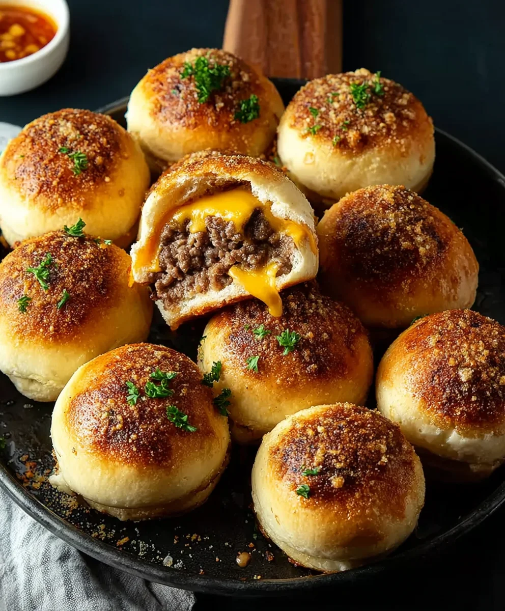 Irresistible Garlic Parmesan Cheeseburger Bombs Recipe