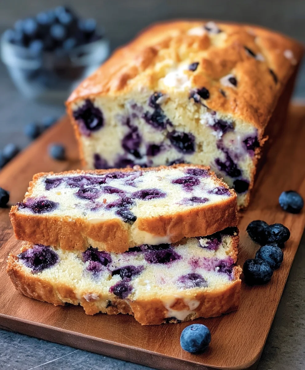 Blueberry Cream Cheese Bread-Easy & Delicious Bake