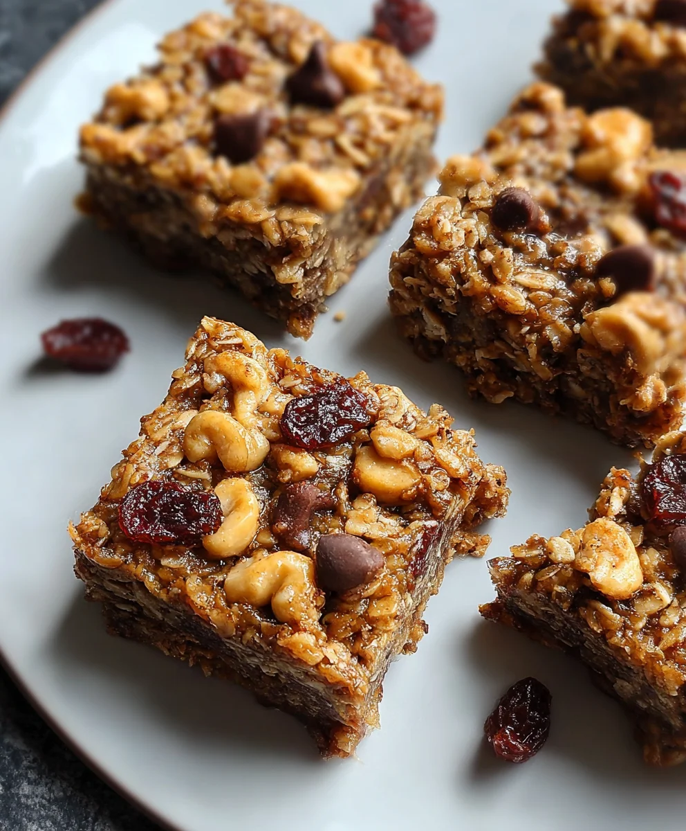 Easy Banana Oat Breakfast Bars-Healthy Quick Snack