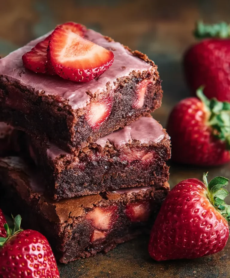 Delicious Strawberry Brownies – Easy Dessert Recipe