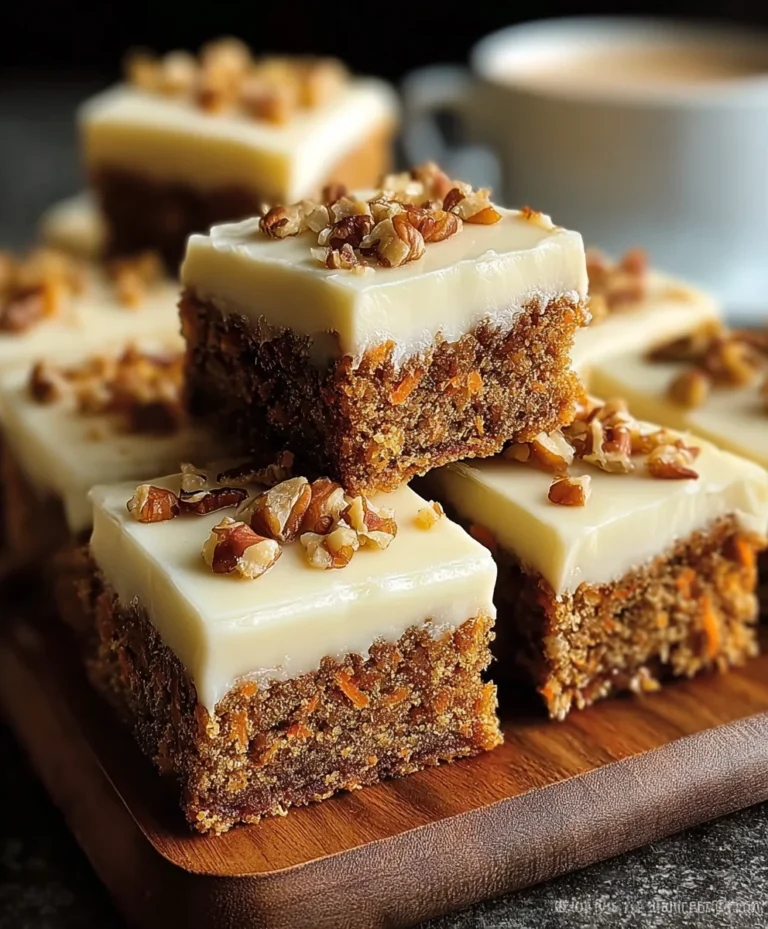 Delicious Carrot Cake Bars-Easy Sweet Treat