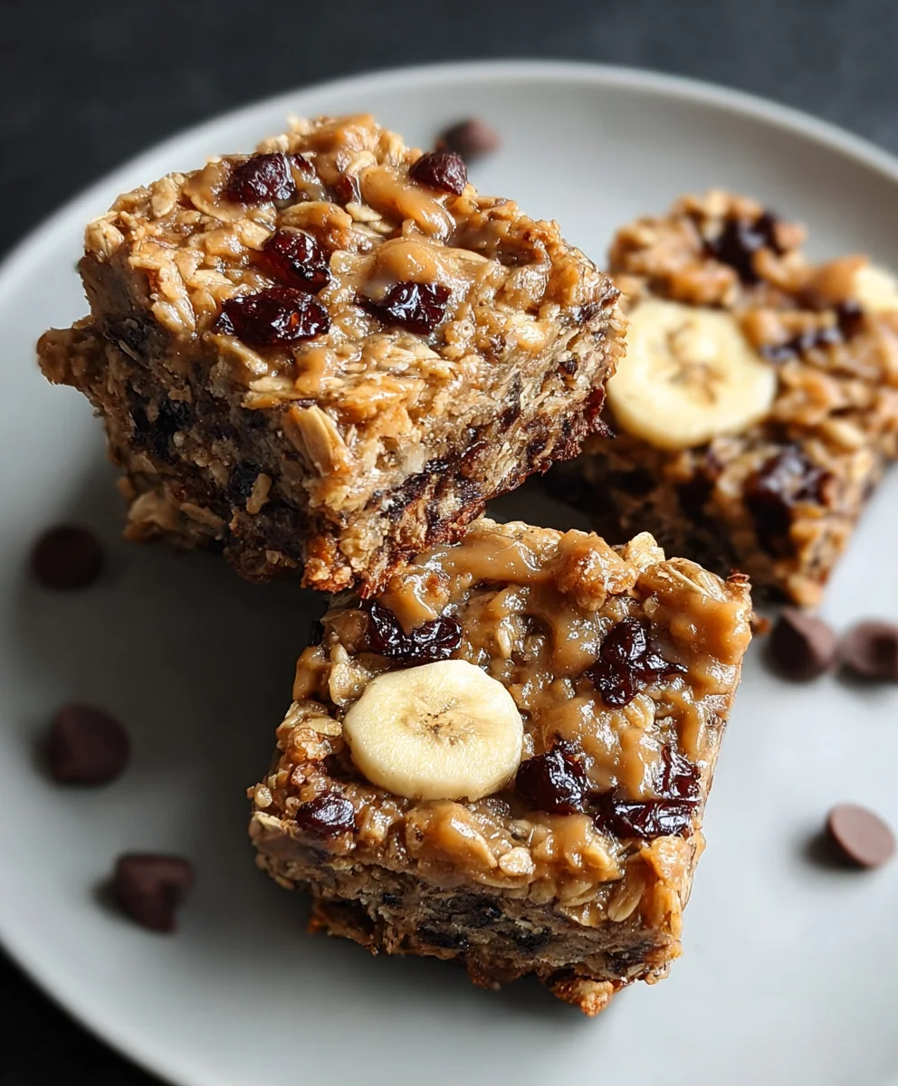 Easy Banana Oat Breakfast Bars-Healthy Quick Snack