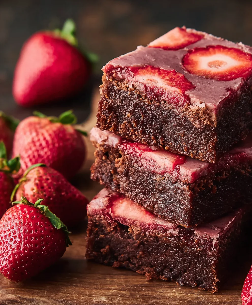 Delicious Strawberry Brownies - Easy Dessert Recipe