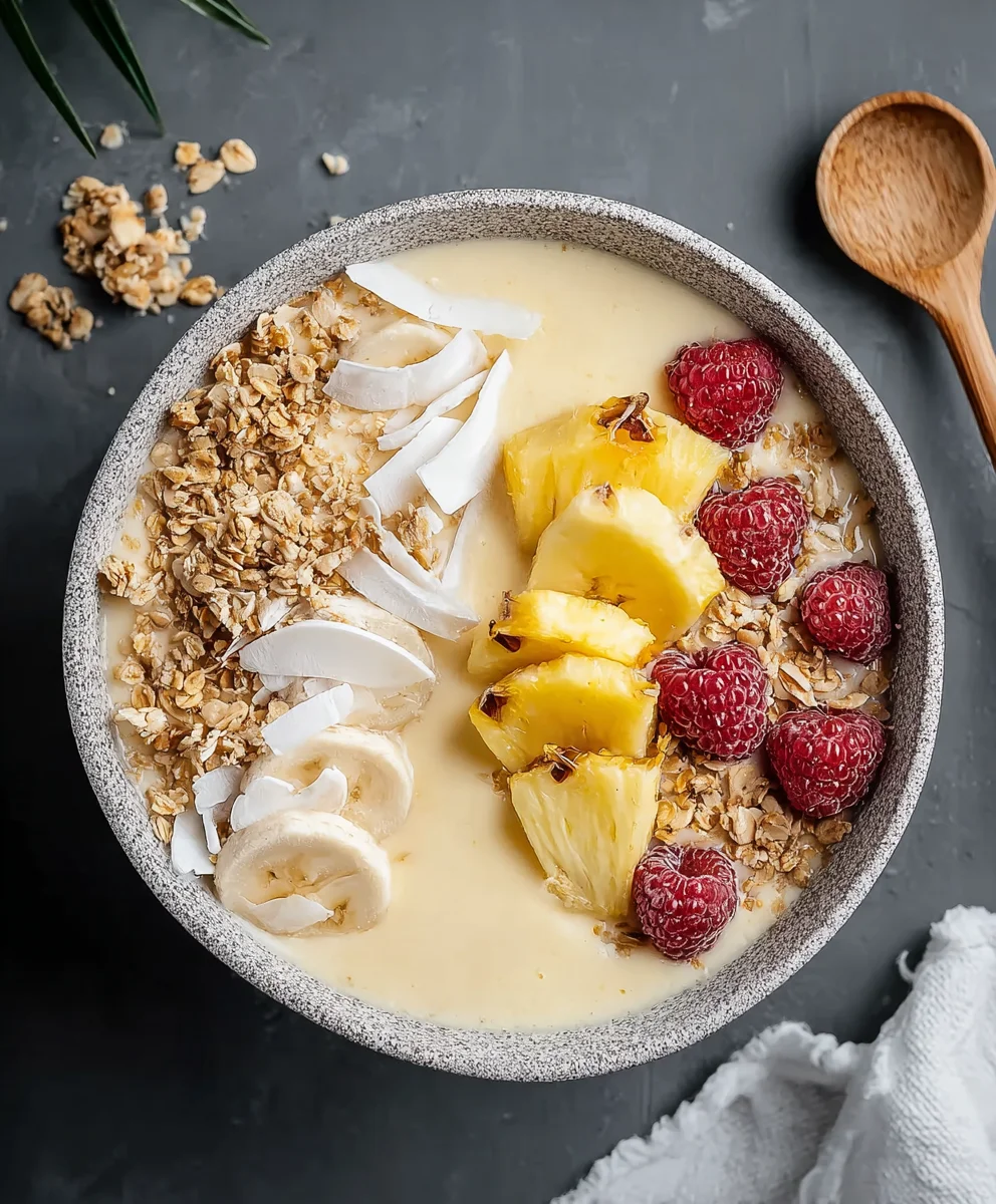 Piña Colada Smoothie Bowl - Tropical Vegan Treat