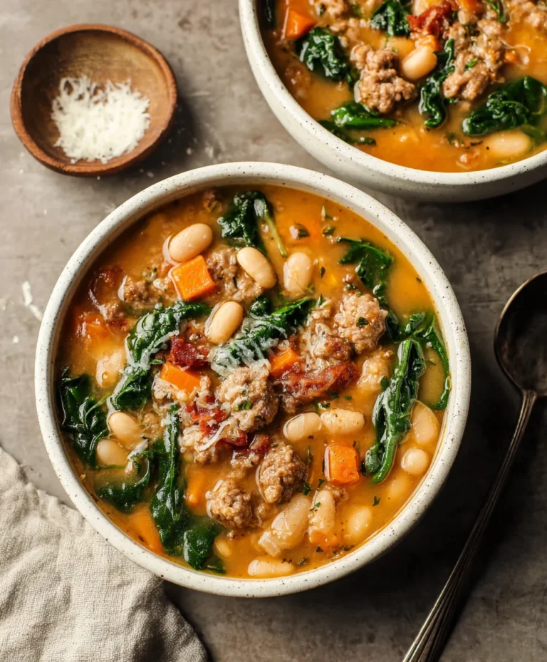 Hearty Italian Beef Sausage White Bean Soup Recipe