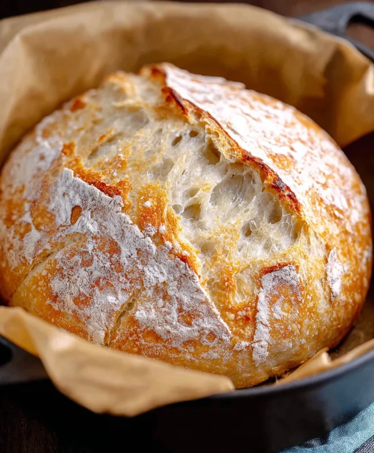 Dutch Oven No Knead Crusty Bread Recipe