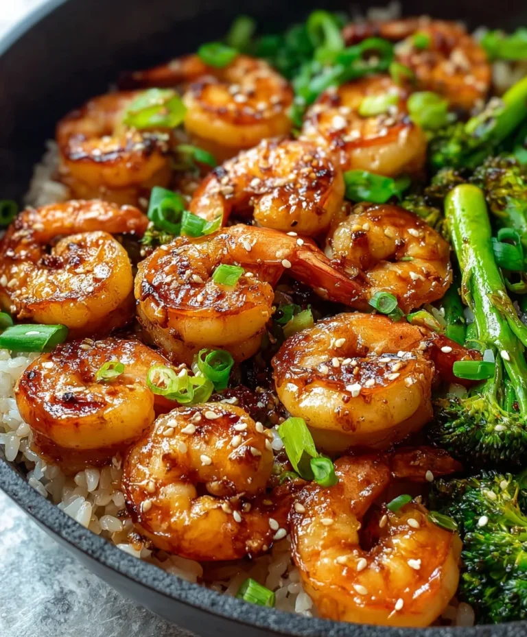 Honey Garlic Shrimp Bowls- Quick & Easy Recipe