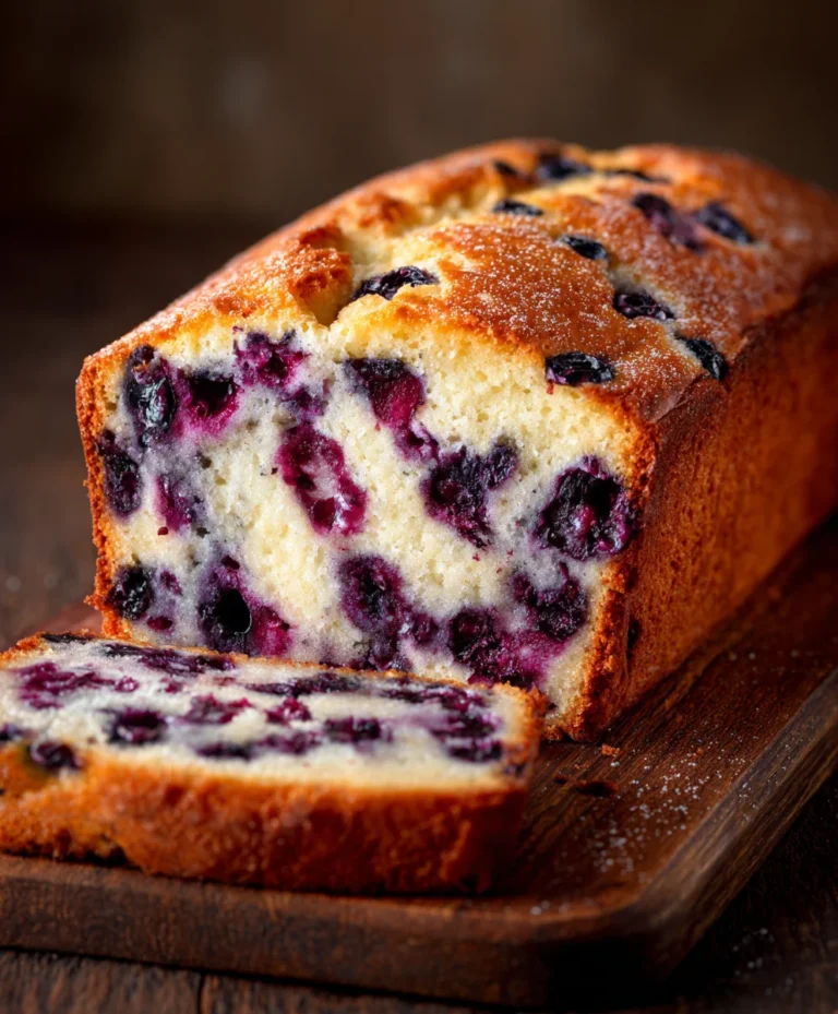 Blueberry Cream Cheese Loaf Cake-Easy & Delicious