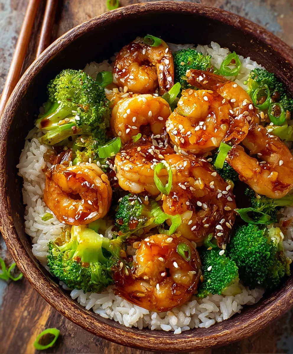 Honey Garlic Shrimp Bowls- Quick & Easy Recipe