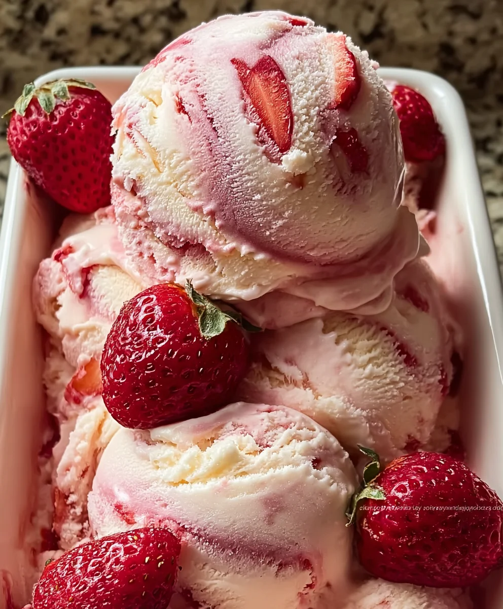 Easy Strawberry Ice Cream - Delicious Homemade Treat