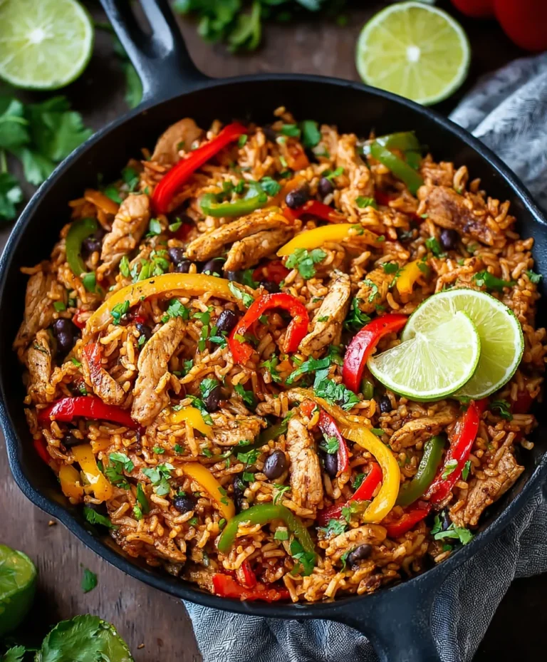 Easy One-Pan Beef Fajita Rice Bowls