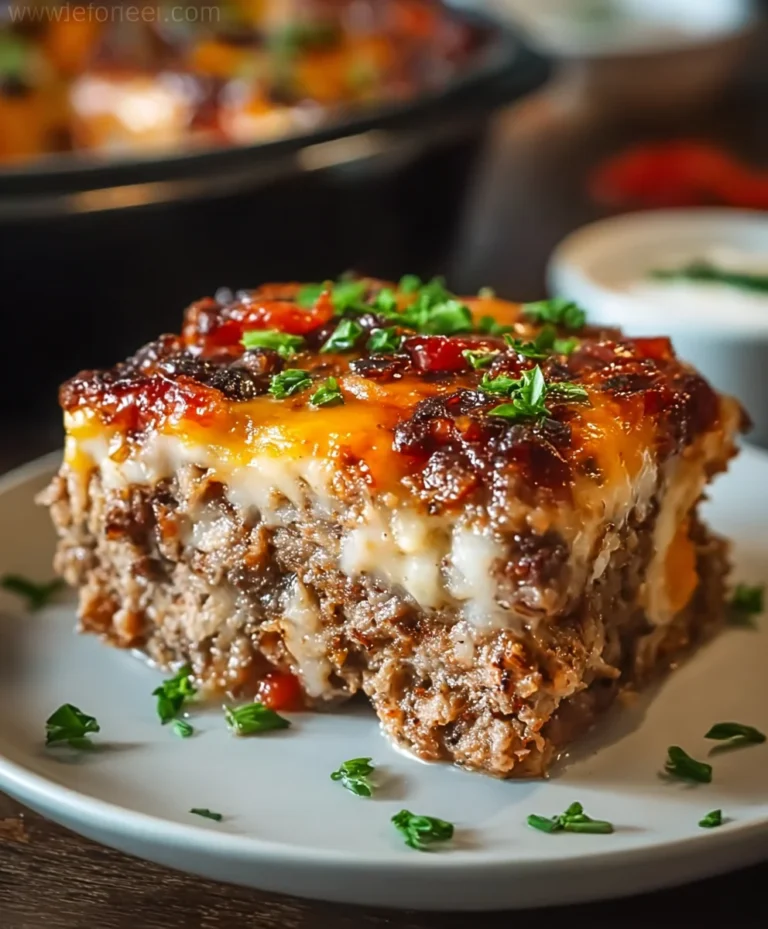 Easy Loaded Beef Meatloaf Casserole Dinner