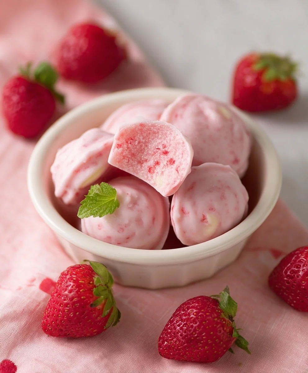 Easy Strawberry Yogurt Bites-Quick Healthy Treat