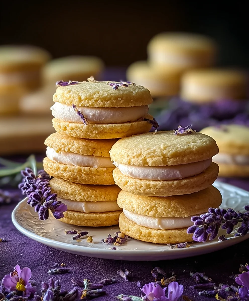 Lemon Lavender Sandwich Cookies - Easy & Delicious
