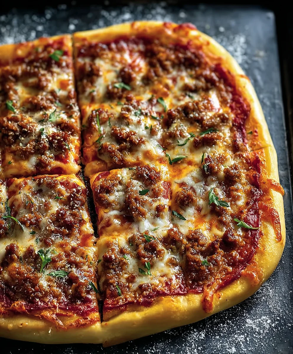Ultimate School Pizza- Easy Beef & Cheese Recipe