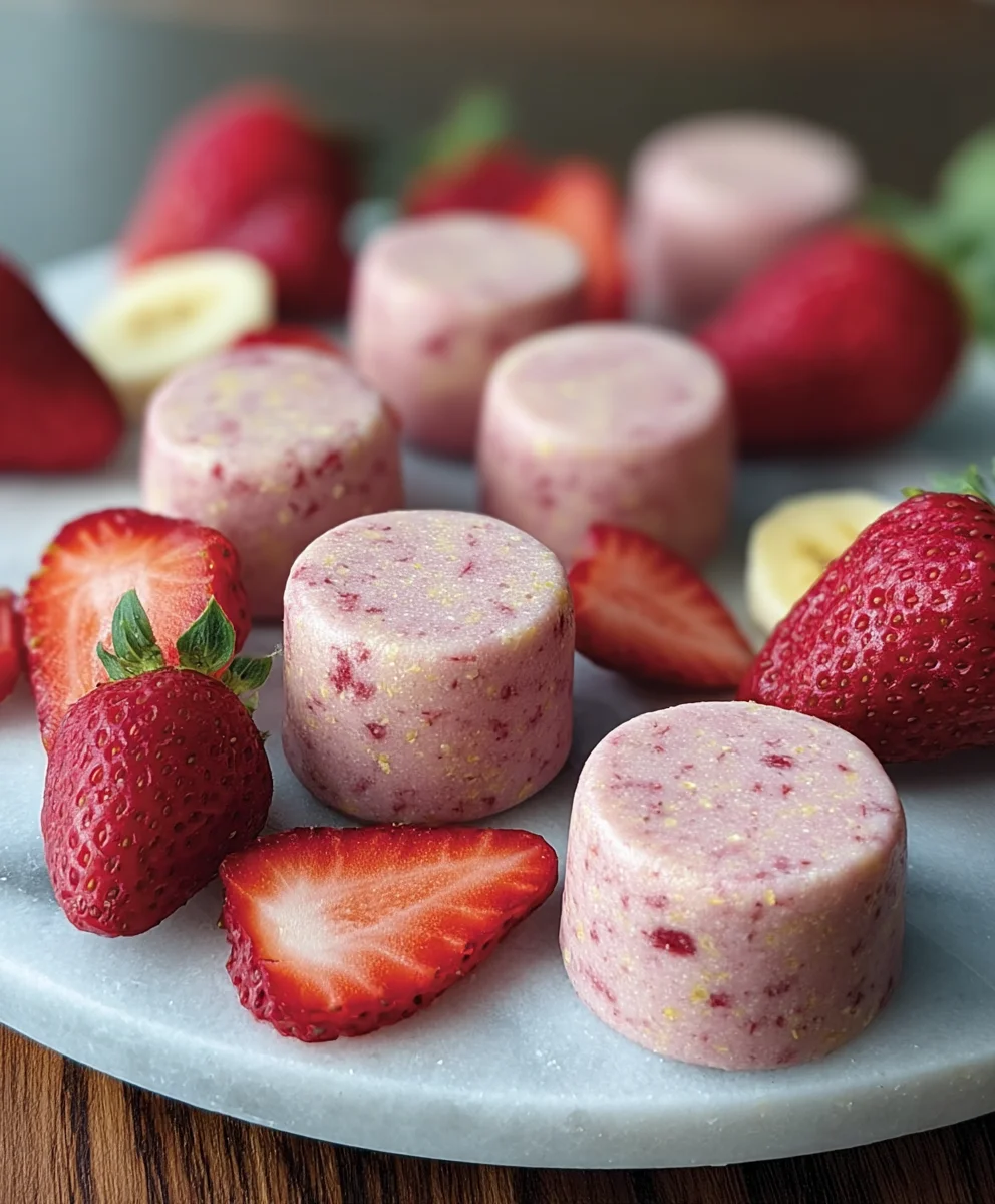 Strawberry Banana Dog Smoothie Bites - Healthy Treats