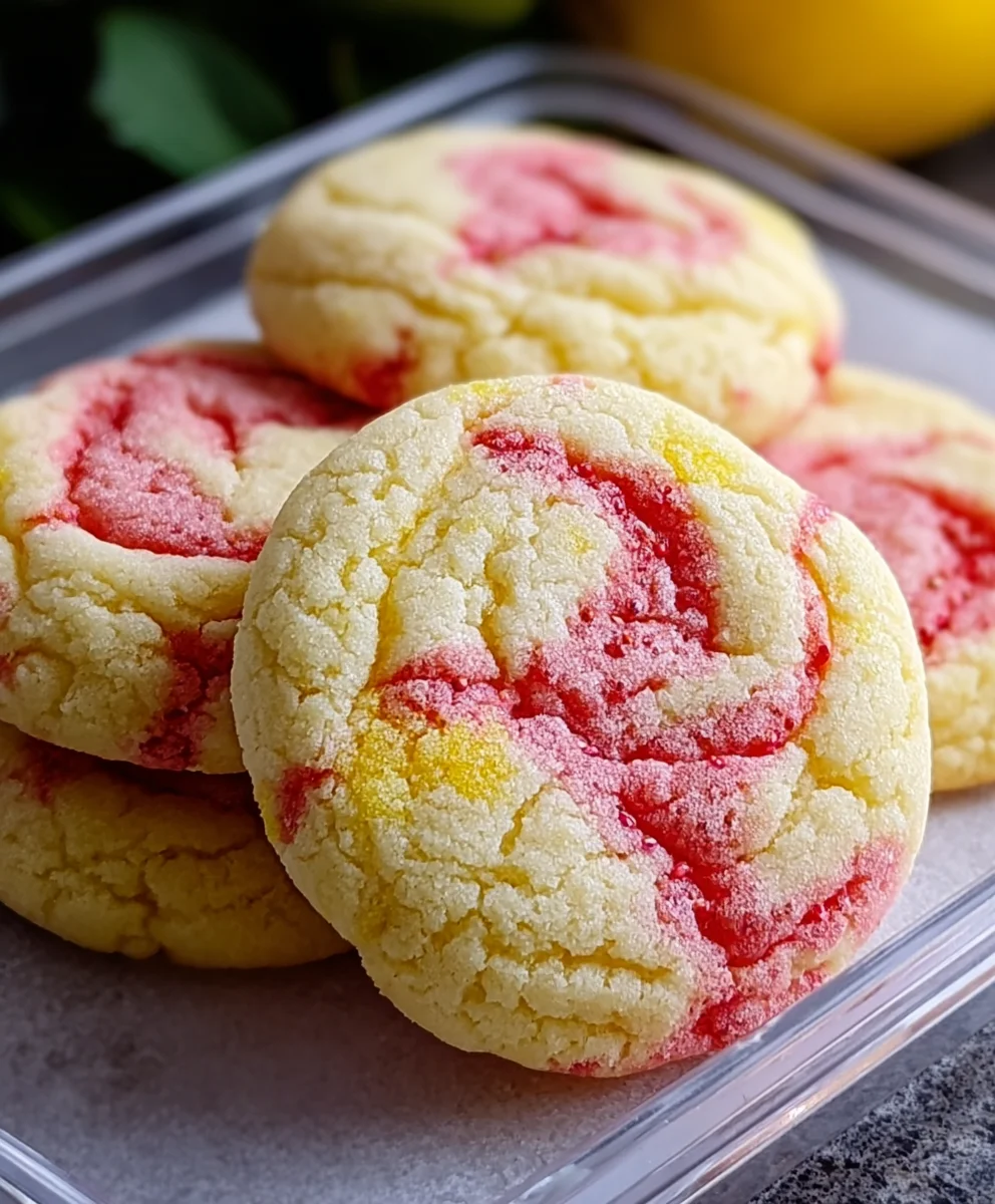 Strawberry Lemon Poundcake Cookies-Sweet & Tart Delight