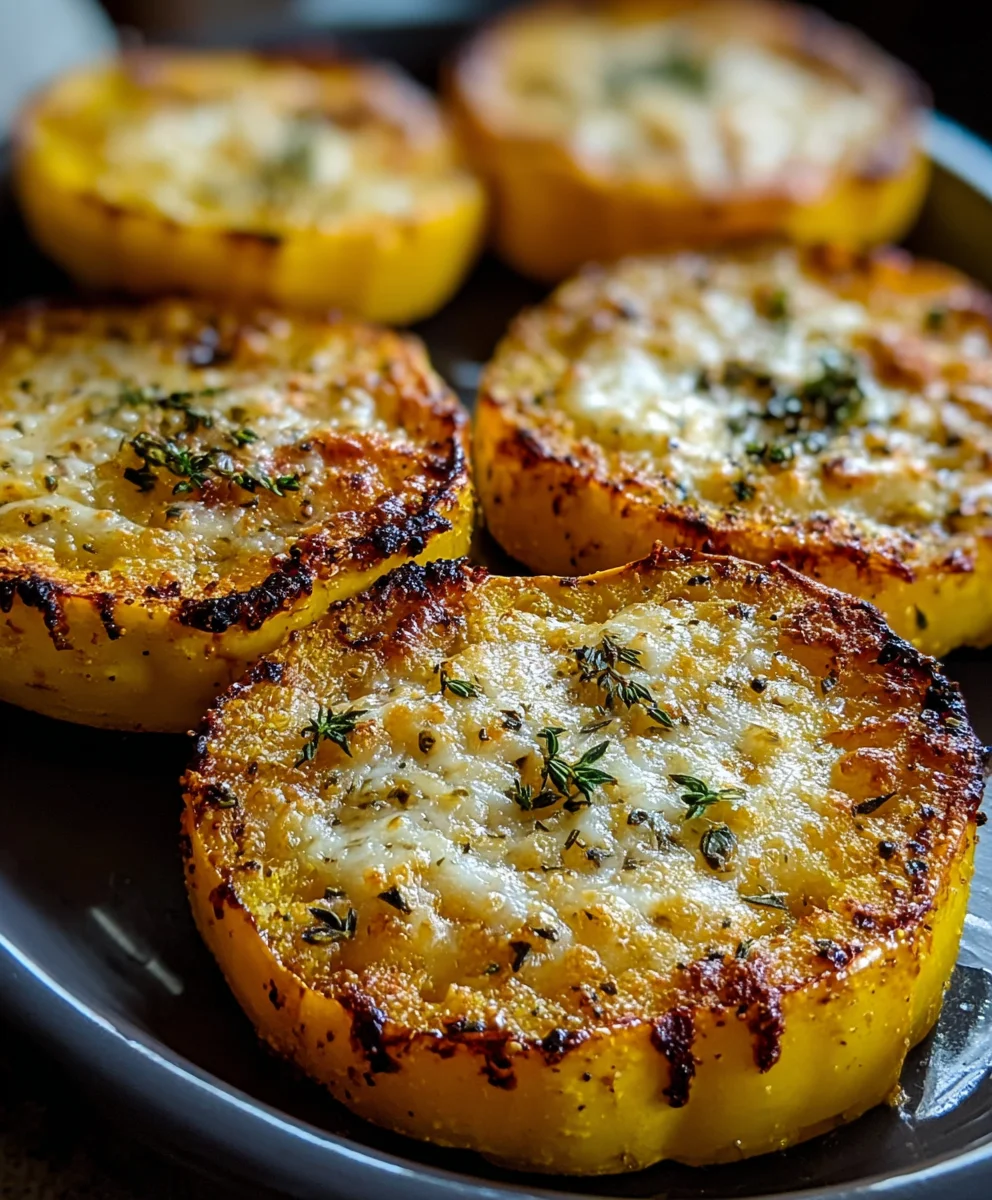 Cheesy Baked Squash Rounds - Easy Veggie Side Dish