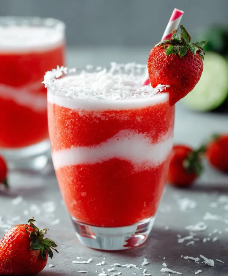 Strawberry Coconut Daiquiri-Non-Non-Non-Alcoholic Alternativeic Treat