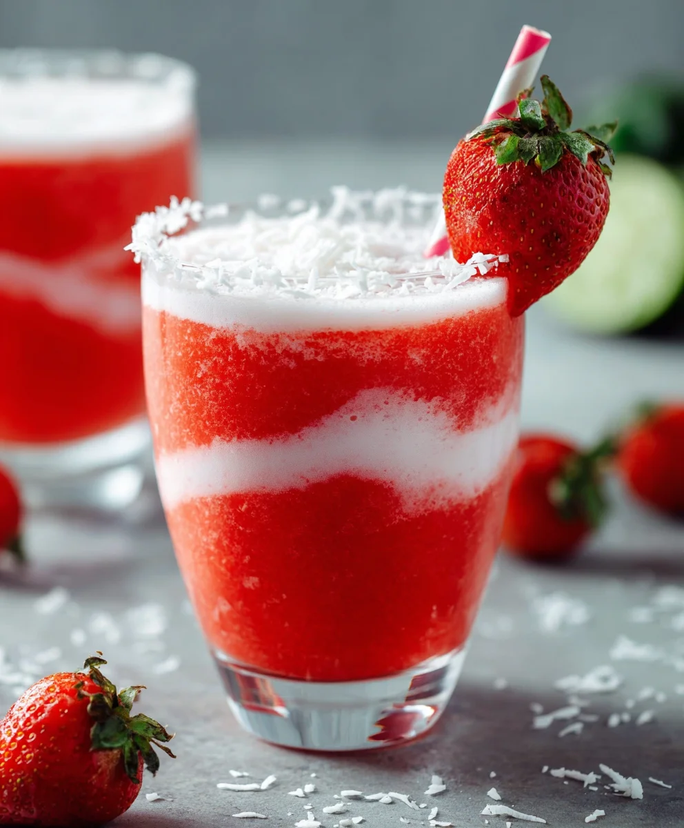Strawberry Coconut Daiquiri-Non-Non-Non-Alcoholic Alternativeic Treat