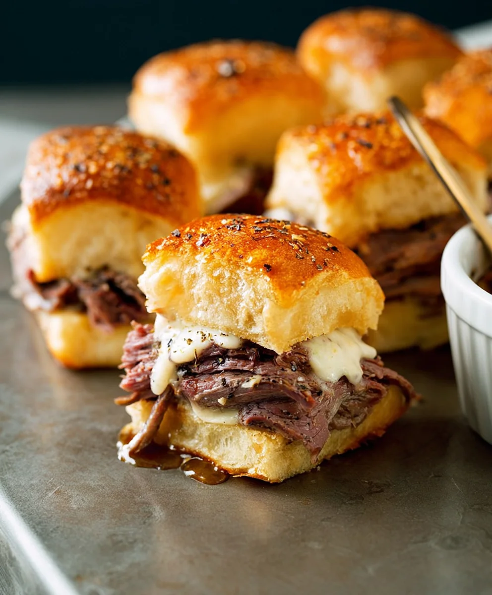 Easy French Dip Sliders - Flavorful Beef Sandwiches