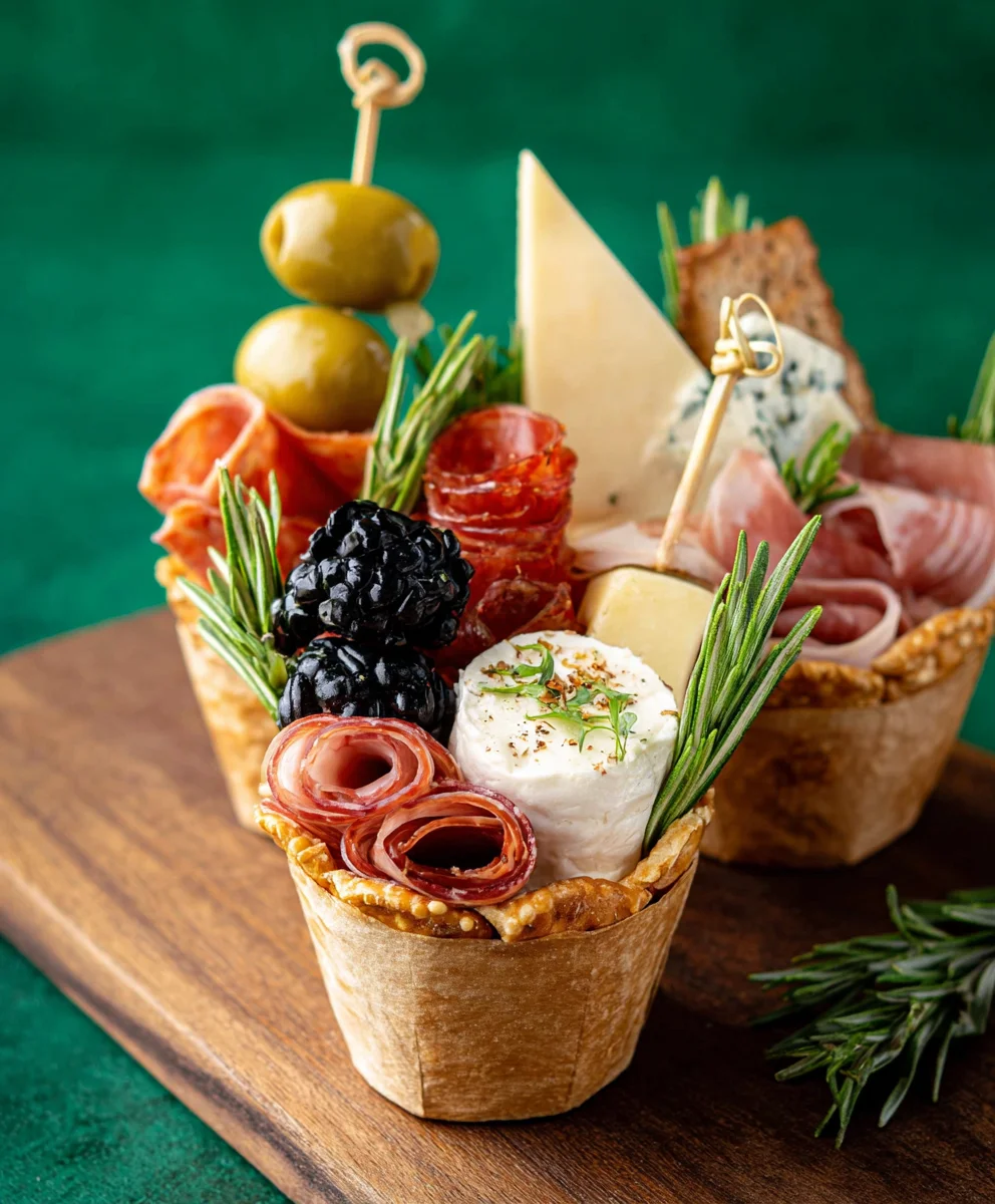 Beef Charcuterie Cups- Easy Individual Appetizers