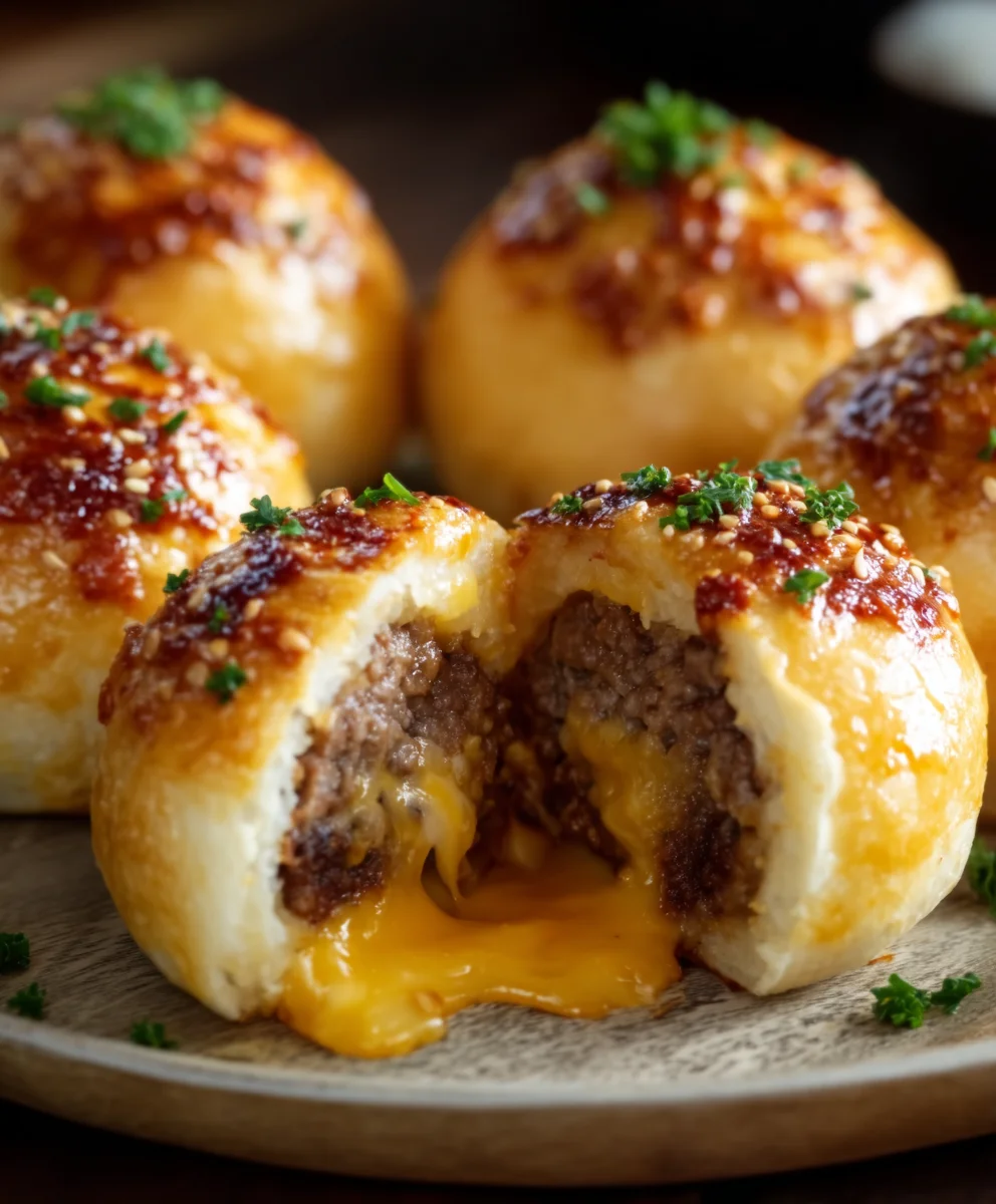 Garlic Parmesan Cheeseburger Bombs Recipe