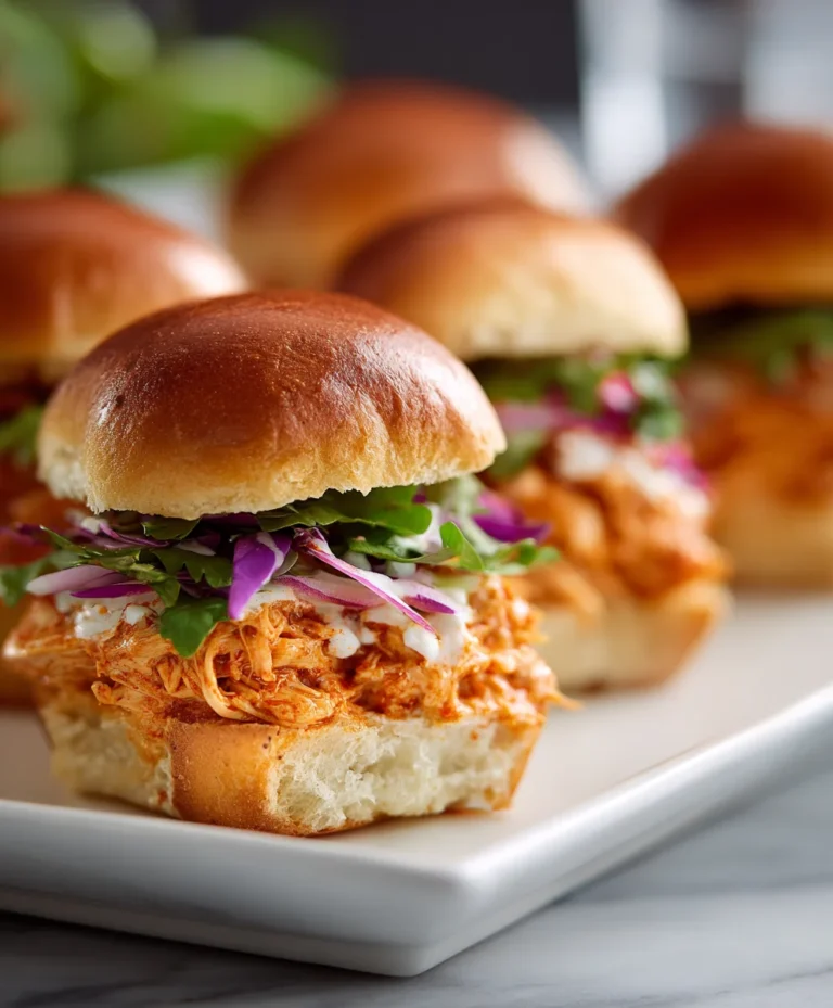Spicy Buffalo Chicken Sliders- Easy & Flavorful Bites