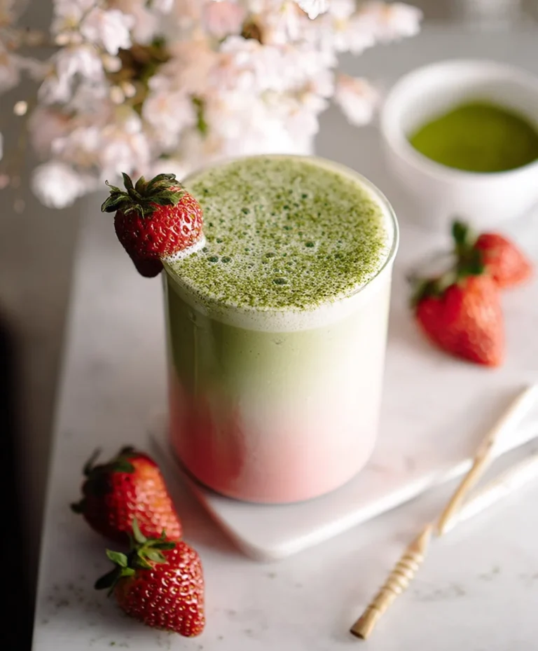 Strawberry Matcha Latte – Creamy Refreshing Drink