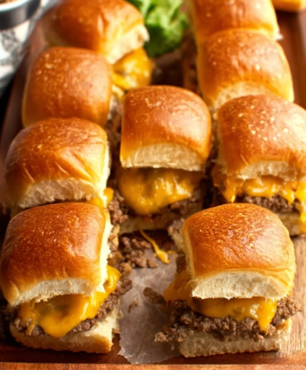 Easy Cheeseburger Sliders Recipe-Party Favorite